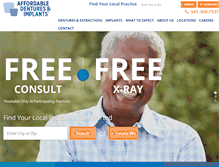 Tablet Screenshot of affordabledentures.com